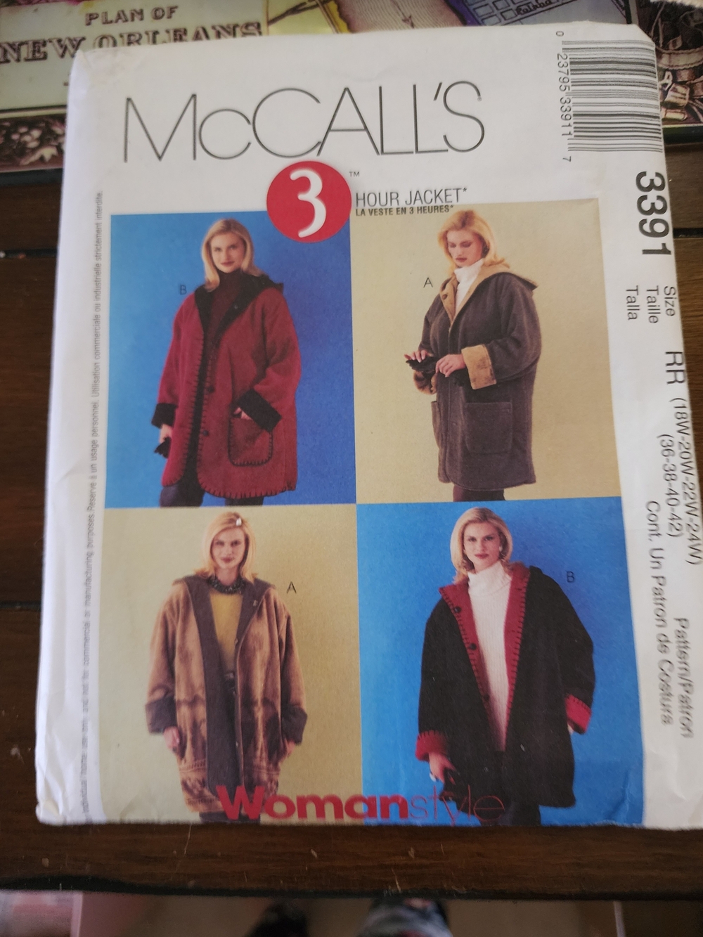 Women's Teddy Jacket in Red and Black - Cozy Oversized Coat Pattern